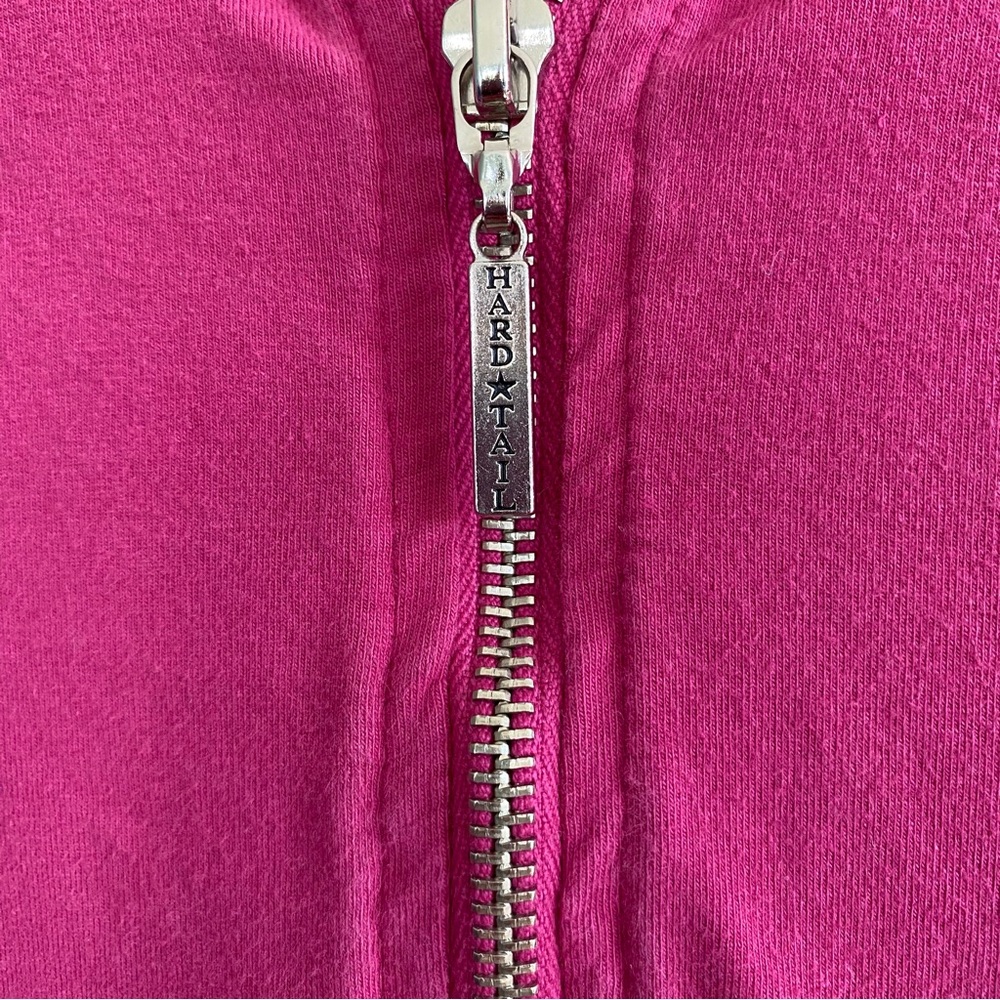 Hard Tail Zip Up Lightweight Hoodie Athletic Jacket Cotton Blend Small Pink - Picture 2 of 13